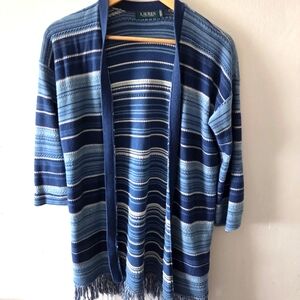 Lauren Striped Blue Cardigan